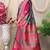 Teal green banarasi silk blend saree with rich zari woven border