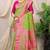 Light green banarasi silk blend saree with rich zari woven border