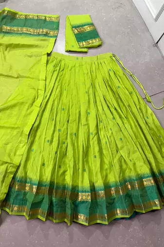 Tradition Woven in Gold Pure Chanderi Zari Work Chaniya Choli
