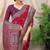 Maroon banarasi silk blend saree with rich zari woven border