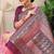 Baby pink banarasi silk blend saree with rich zari woven border