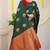 Bottle green banarasi silk blend saree with zari buttas & green zari border