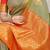 Light olive green banarasi silk blend saree with zari buttas & green zari border