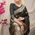 Black banarasi silk blend saree with rich zari woven border