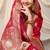Rani pink banarasi silk blend saree with rich zari woven border