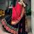 Black Rayon Gamthi Kutchi Embroidered free size Lehenga Choli with Red Bandhej Dupatta for Navratri & Garba