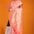 Pink banarasi silk blend saree with rich gold zari weaving & brocade pallu