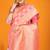 Pink banarasi silk blend saree with rich gold zari weaving & brocade pallu