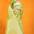 Light green banarasi silk blend saree with rich gold zari weaving & brocade pallu