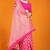 Rani pink banarasi silk blend saree with rich gold zari weaving & brocade pallu