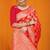 Red banarasi silk blend saree with rich gold zari weaving & brocade pallu