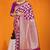 Purple banarasi silk blend saree with rich gold zari weaving & brocade pallu