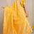 Mustard yellow banarasi silk blend saree with rich gold zari floral weaving
