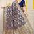 Navy blue banarasi silk blend saree with rich gold zari floral weaving