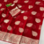 Red Color zari Weaving Work Jaquard Saree