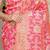 Pink banarasi silk blend saree with rich gold zari floral weaving
