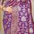 Purple banarasi silk blend saree with rich gold zari floral weaving