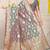 Teal banarasi silk blend saree with rich gold zari floral weaving