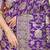 Violet banarasi silk blend saree with rich gold zari floral weaving