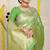 Light green banarasi silk blend saree with rich gold zari floral weaving