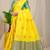 Yellow banarasi silk blend saree with gold leaf buttis & woven border