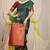Bottle green banarasi silk blend saree with gold leaf buttis & woven border