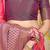Pink banarasi silk blend saree with gold leaf buttis & woven border