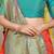 Orange banarasi silk blend saree with gold leaf buttis & woven border