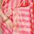 Pink & gold banarasi silk blend saree with zari woven geometric pattern