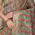 Dark green & maroon banarasi silk blend saree with zari woven geometric pattern