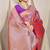 Red & violet banarasi silk blend saree with zari woven geometric pattern