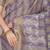 Grey & violet green banarasi silk blend saree with zari woven geometric pattern