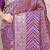 Purple banarasi silk blend saree with bandhani patola print and zari border