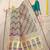 Teal green & wine purple banarasi silk blend saree with bandhani patola print