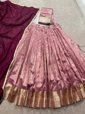 Dupion Silk Lehenga Choli Zari Weaving Online 6