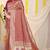 Maroon banarasi silk blend saree with bandhani patola print and zari border