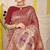 Maroon banarasi silk blend saree with bandhani patola print and zari border
