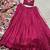 Raani pink Charm in Vichitra silk blend Sequins Embroidery with Kalamkari Border