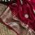 Red Color zari Weaving jaquard Saree