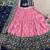 pink tussar  silk chaniya choli with ikkat print work