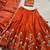 Rust Rangoli silk blend Chaniya Choli with Sequins & Thread Embroidery