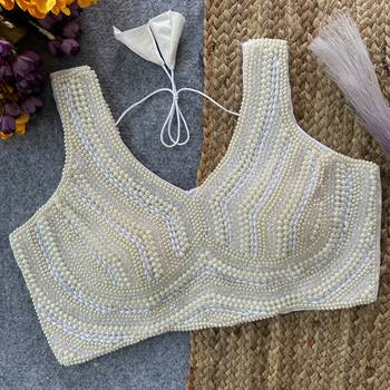 White pure silk blend blouse 1