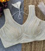 White pure silk blend blouse