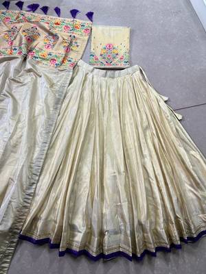 Shimmer Paithani Chaniya Choli with Zari Weaving  6