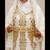 White Gold Embroidered Moroccan Kaftan Dress with Hijab