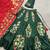 Green silk blend Printed Chaniya Choli