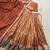 Orange silk sequin embroidered chaniya choli