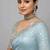 Sky Blue Color Embroidery And sequence work chiffon saree