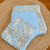 Sky Blue Color Embroidery And sequence work chiffon saree