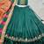 green vichitra silk chaniya choli with sequins & thread embroidery